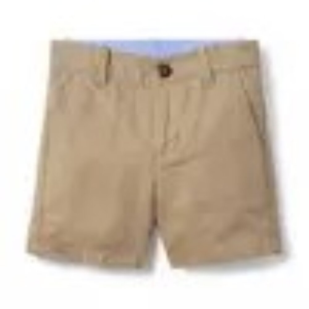 Janie and Jack tan  linen-cotton boys shorts -  size 10